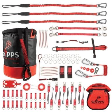 GRIPPS 40 Tool Tether Kit With Bull Bag and Bolt-Safe Pouch