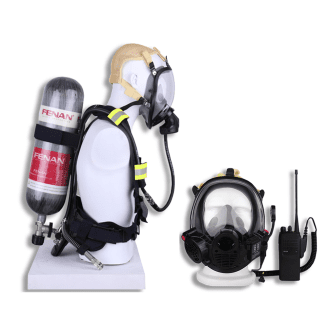 Self-Contained Breathing Apparatus (SCBA) Kit with Built-In Radio Communication